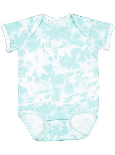 Infant Short Sleeve Body Suit - Blue Tie Dye - Petite & Sassy Designs