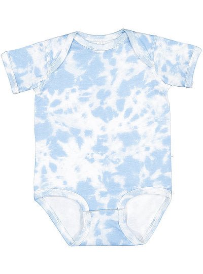 Infant Short Sleeve Body Suit - Blue Tie Dye - Petite & Sassy Designs