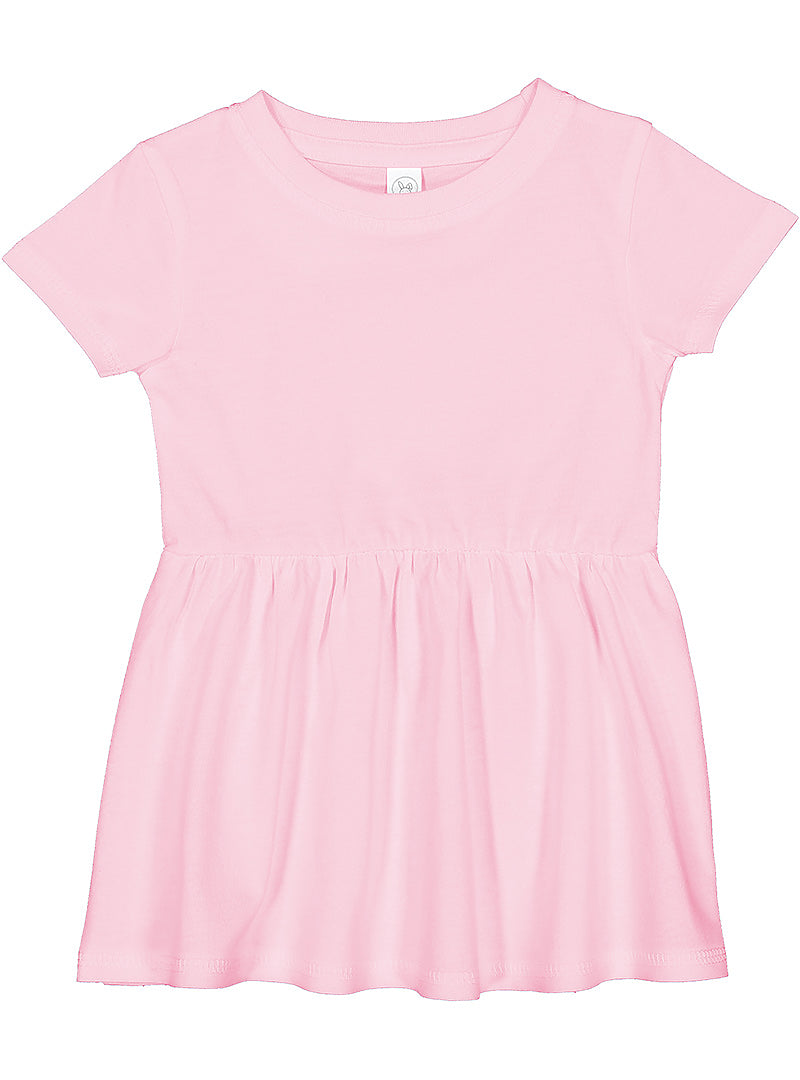 Girls Fine Jersey Dress in Pink