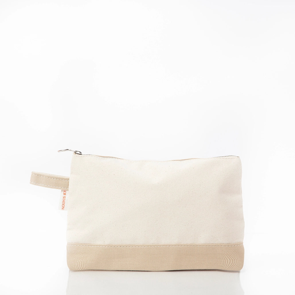 Tan Makeup Bag - Petite & Sassy Designs