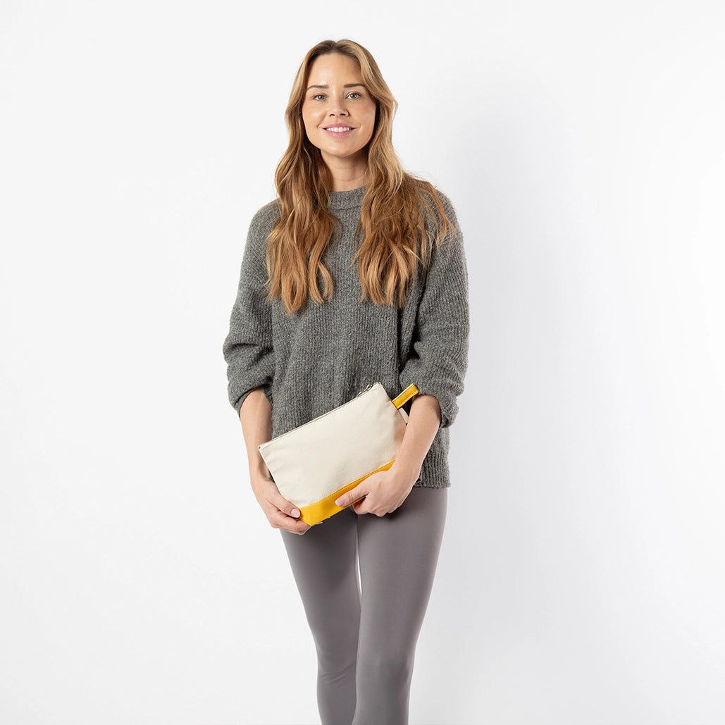 Yellow Makeup Bag - Petite & Sassy Designs