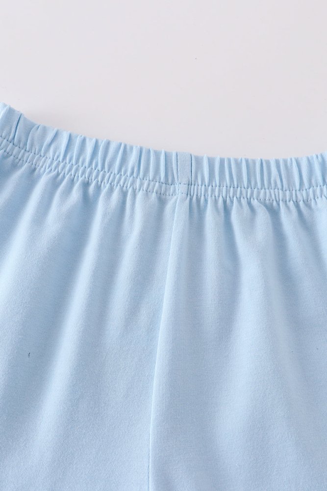 Light Blue Ruffle Hem Shorts - Petite & Sassy Designs
