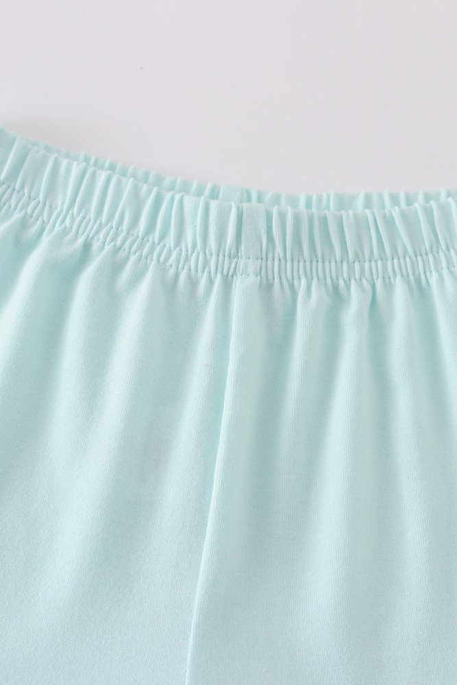 Mint Ruffle Hem Shorts - Petite & Sassy Designs