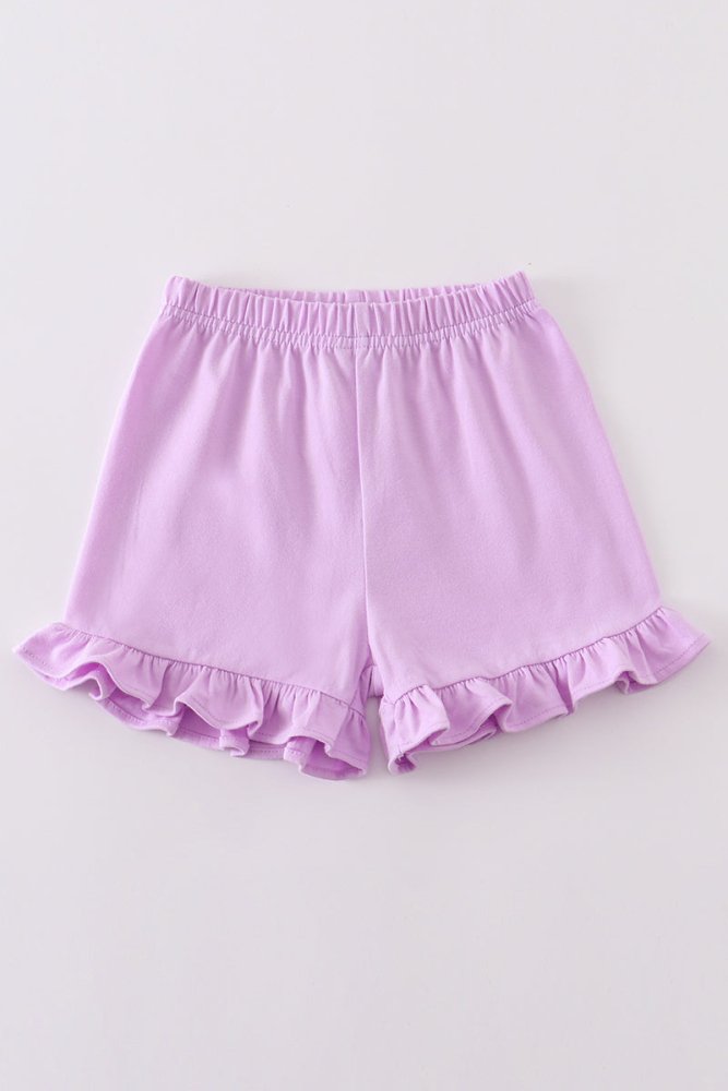Lilac Ruffle Hem Shorts - Petite & Sassy Designs