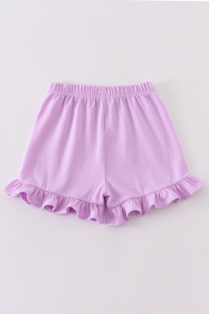 Lilac Ruffle Hem Shorts - Petite & Sassy Designs