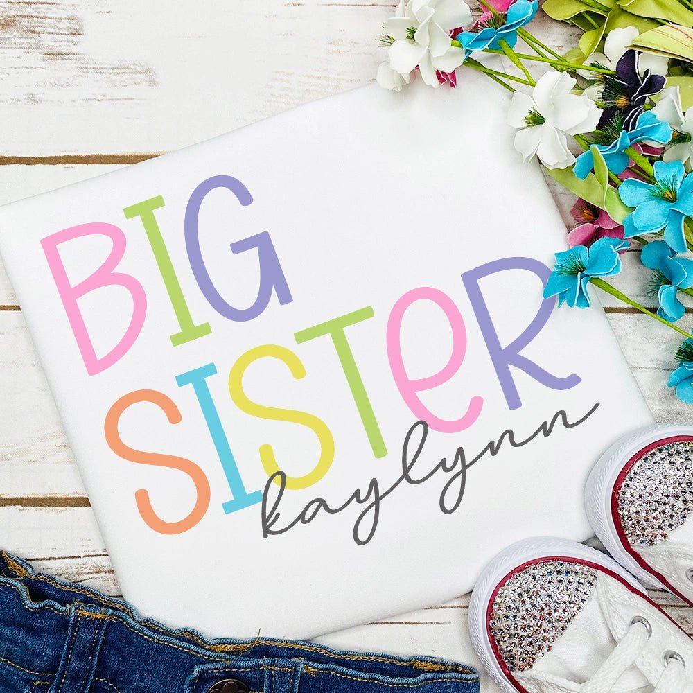 Personalized Big Sister T-shirt - Petite & Sassy Designs