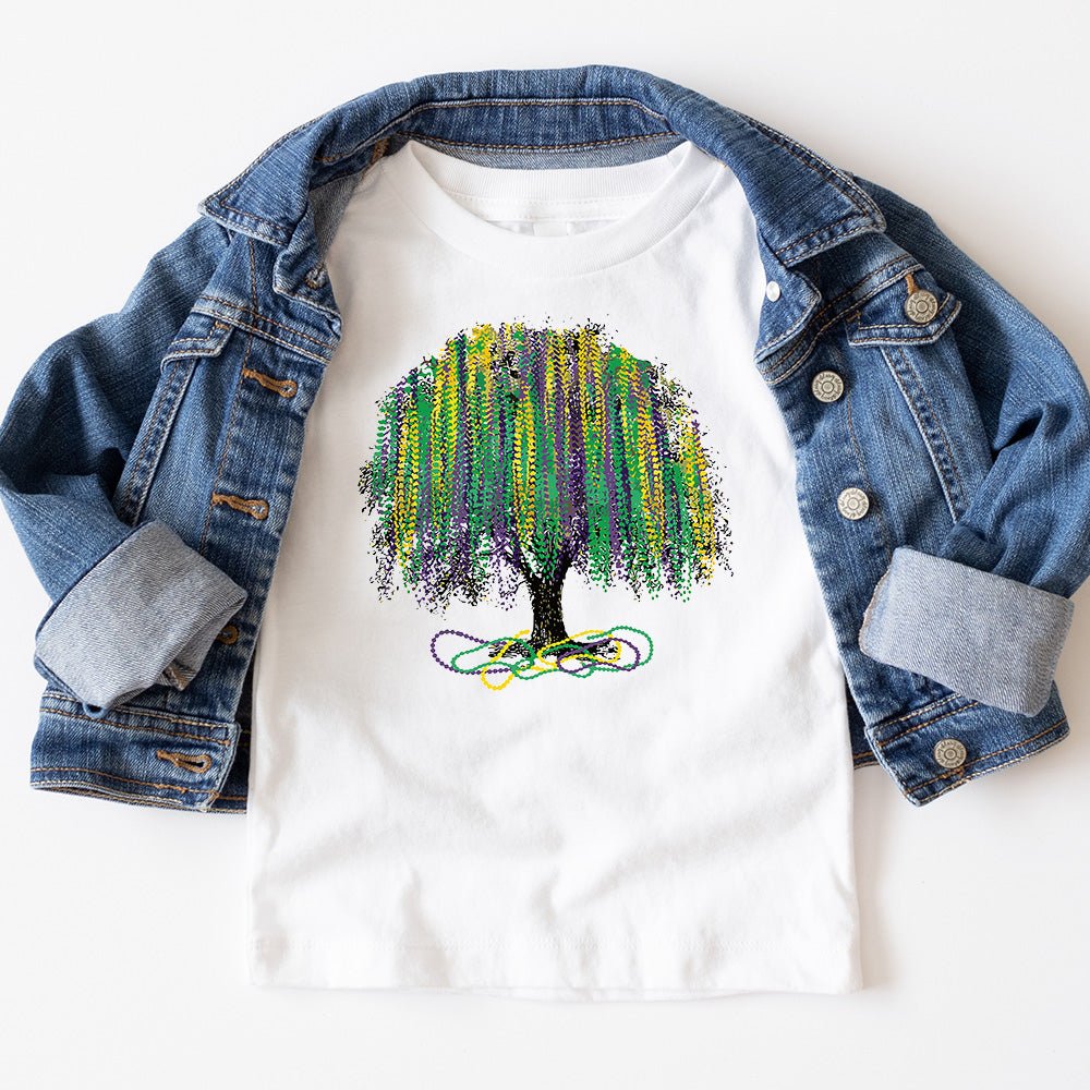 Mardi Gras Bead Tree Tshirt - Petite & Sassy Designs