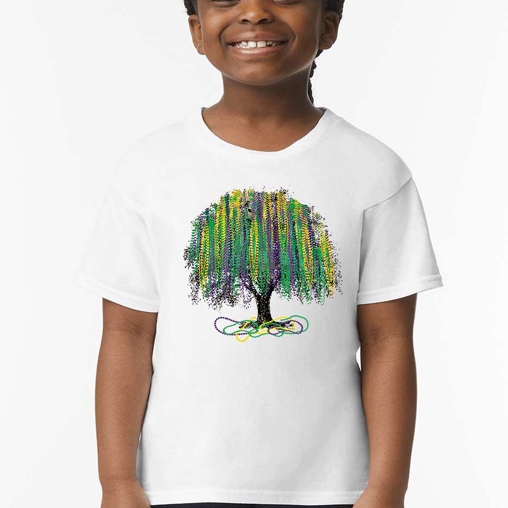 Mardi Gras Bead Tree Tshirt - Petite & Sassy Designs