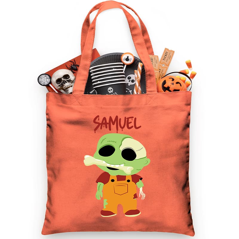 Bone Crunching Zombie Trick or Treat Bag - Petite & Sassy Designs