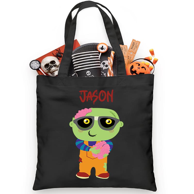 Brain Zombie Trick or Treat Bag - Petite & Sassy Designs