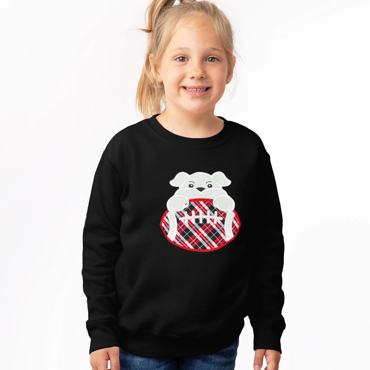 Bulldog Fan Applique Sweatshirt - Petite & Sassy Designs