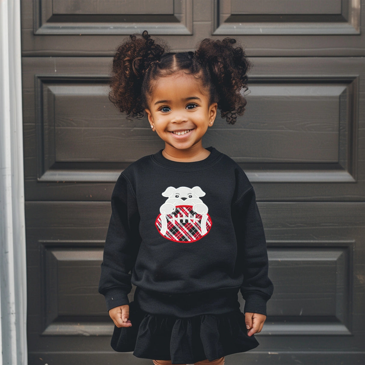 Bulldog Fan Applique Sweatshirt - Petite & Sassy Designs