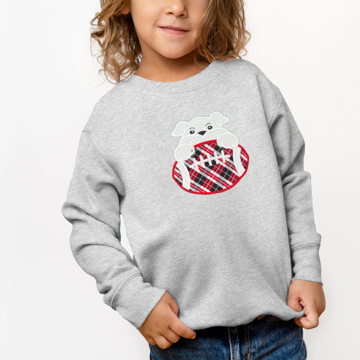 Bulldog Fan Applique Sweatshirt - Petite & Sassy Designs