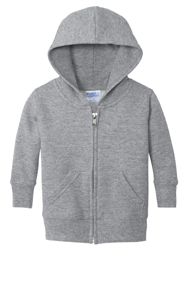Gray Infant Full Zip Fleece Hooded Sweatshirt Jacket - Petite & Sassy Designs