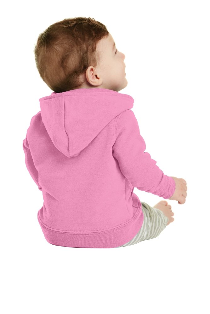 Pink Infant Full Zip Fleece Hooded Sweatshirt Jacket - Petite & Sassy Designs
