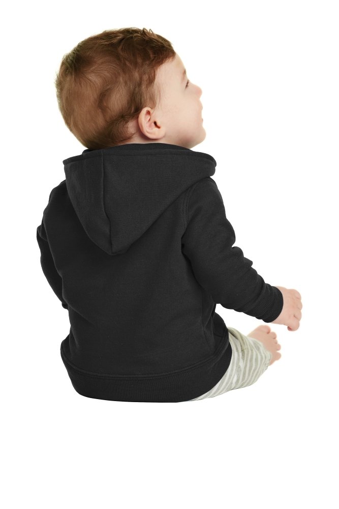 Black Infant Full Zip Fleece Hooded Sweatshirt Jacket - Petite & Sassy Designs