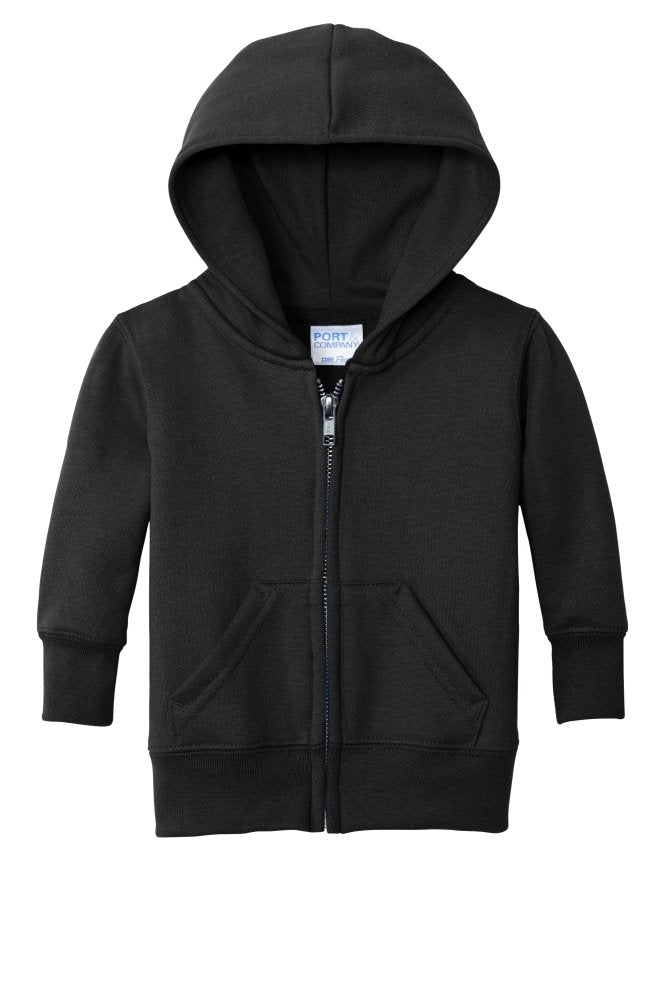 Black Infant Full Zip Fleece Hooded Sweatshirt Jacket - Petite & Sassy Designs
