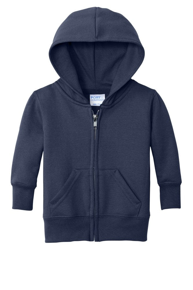 Navy Infant Full Zip Fleece Hooded Sweatshirt Jacket - Petite & Sassy Designs