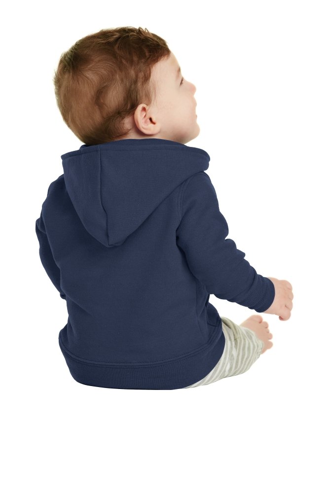 Navy Infant Full Zip Fleece Hooded Sweatshirt Jacket - Petite & Sassy Designs