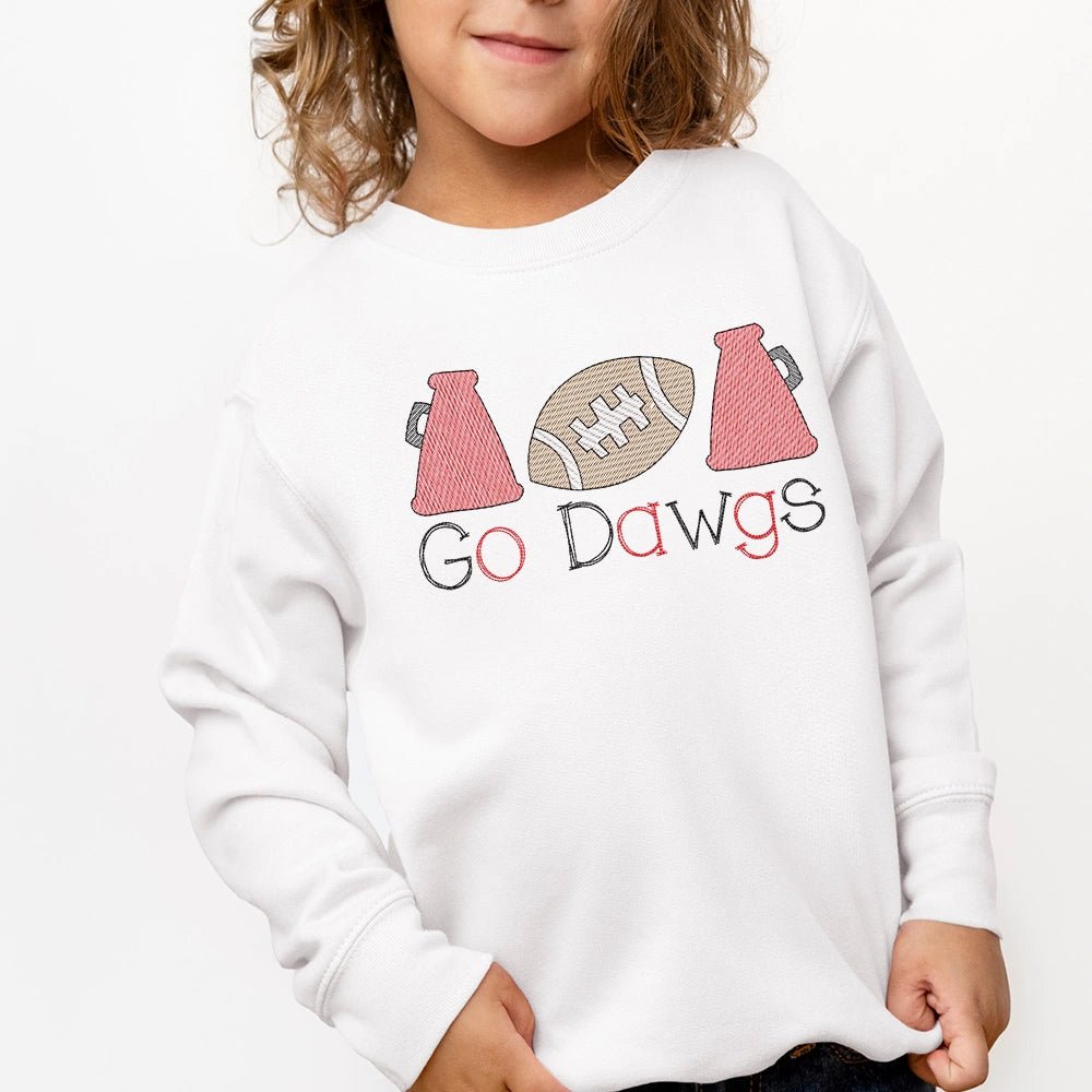 Go Dawgs Embroidered Sweatshirt - Petite & Sassy Designs