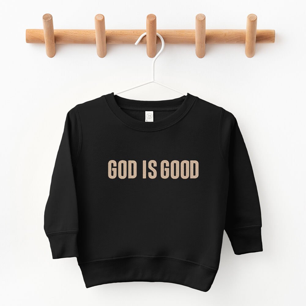 God Is Good Sweatshirt in Black - Petite & Sassy Designs