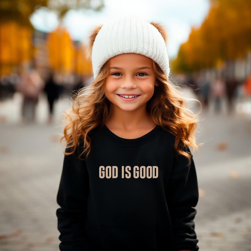 God Is Good Sweatshirt in Black - Petite & Sassy Designs