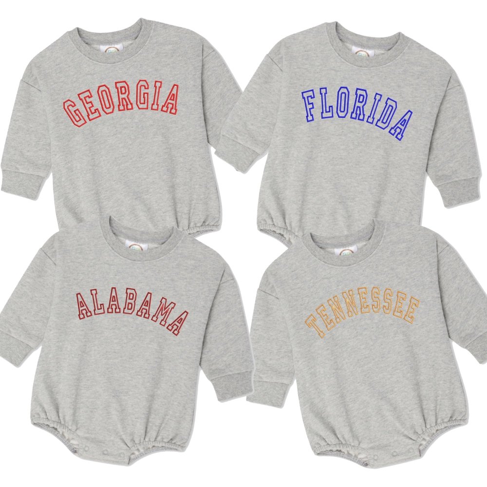 Game Day Gray Sweatshirt Bubble - Petite & Sassy Designs