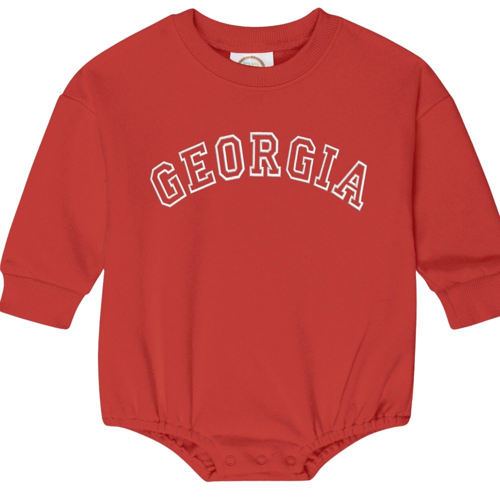 Game Day Red Sweatshirt Bubble - Petite & Sassy Designs
