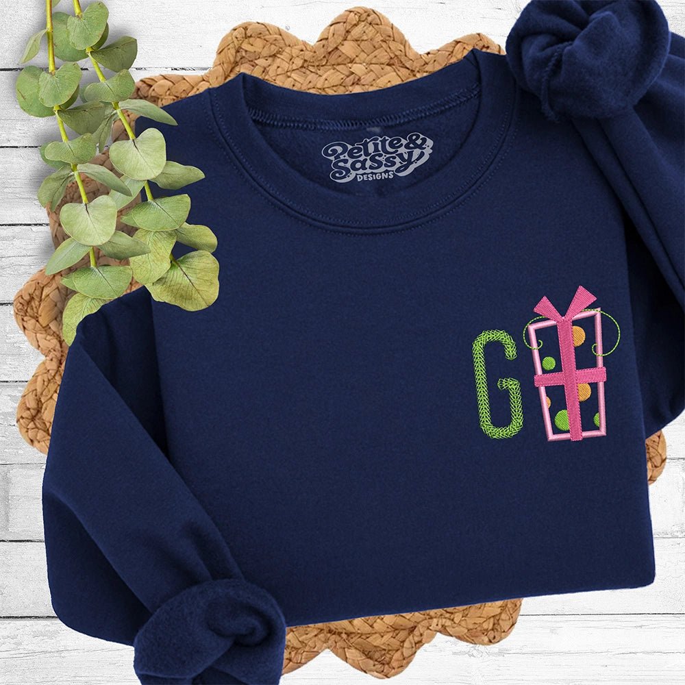 Gift Monogram Sweatshirt - Petite & Sassy Designs