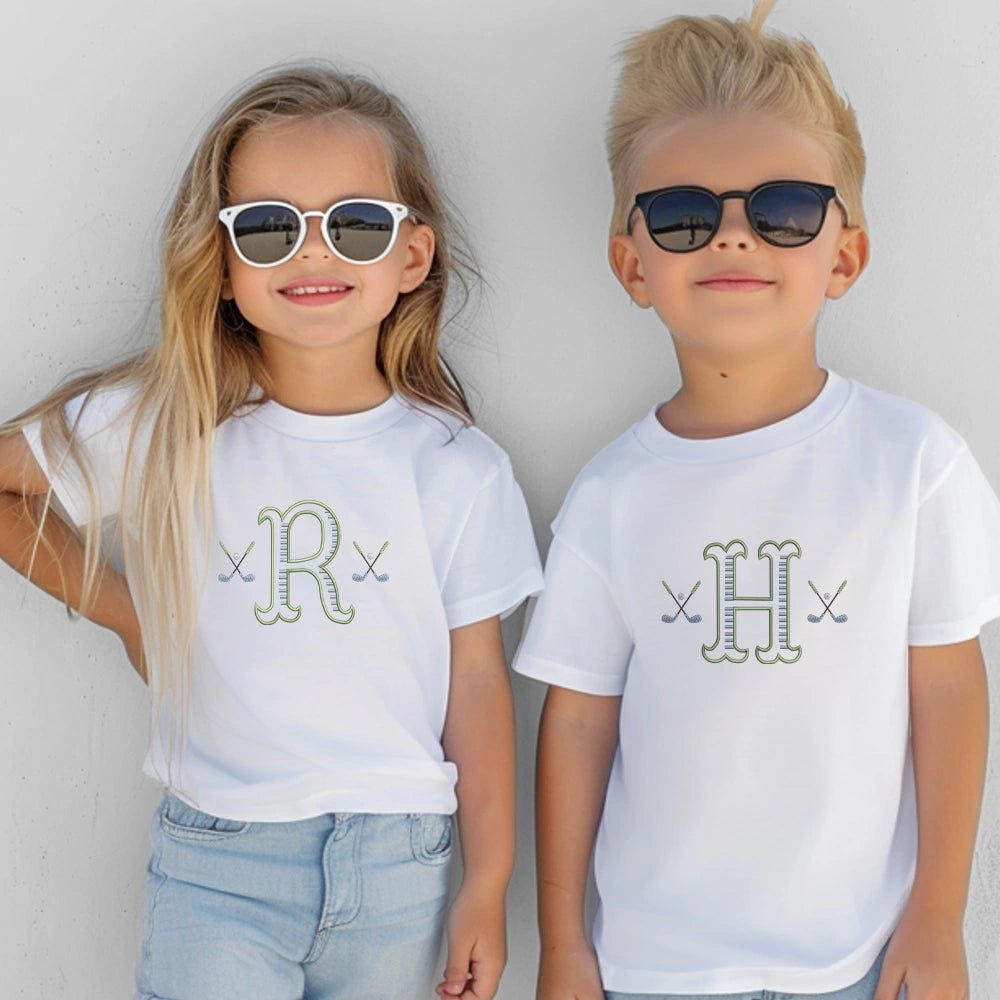 Initial Golf Monogram T-shirt - Petite & Sassy Designs
