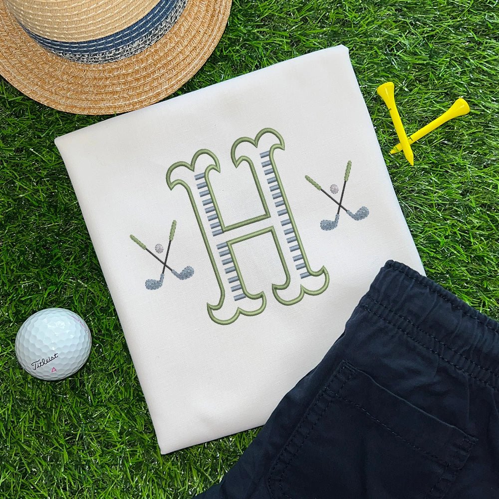 Initial Golf Monogram T-shirt - Petite & Sassy Designs