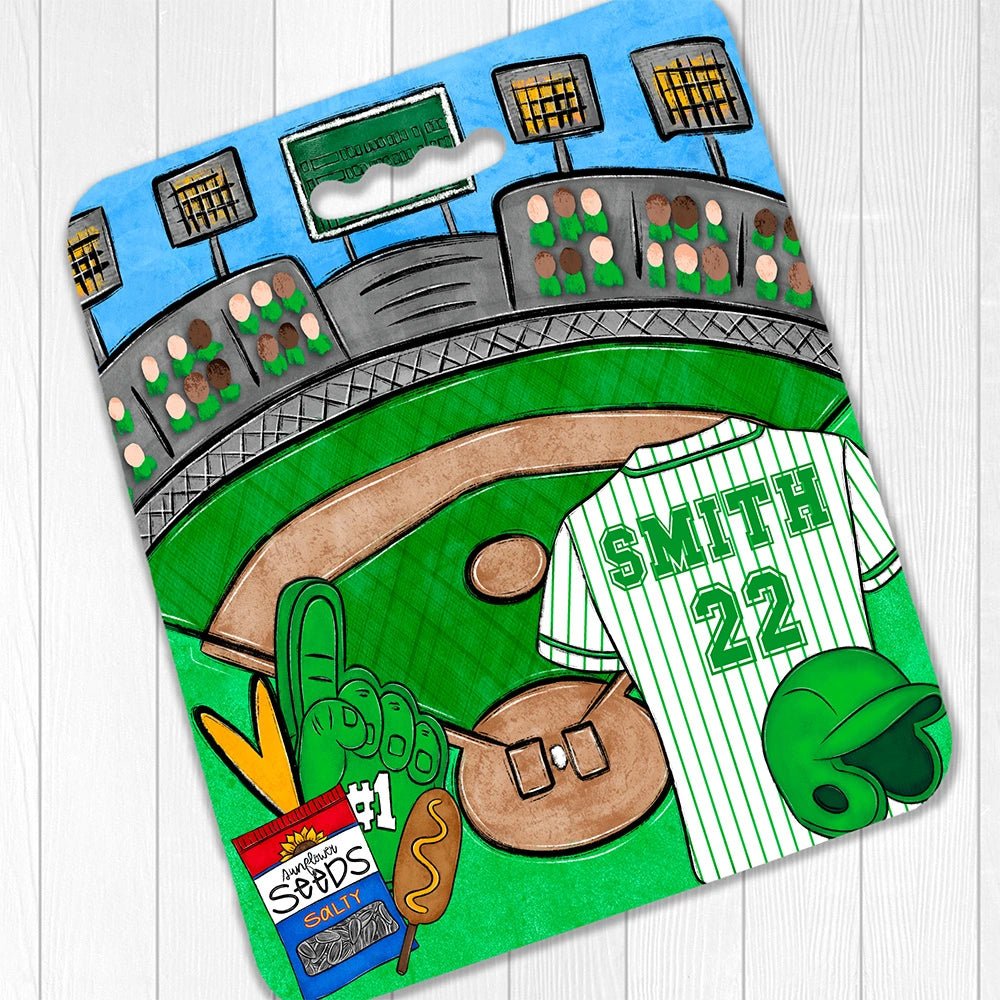 Personalized Baseball Bleacher Seat Cushion - Petite & Sassy Designs