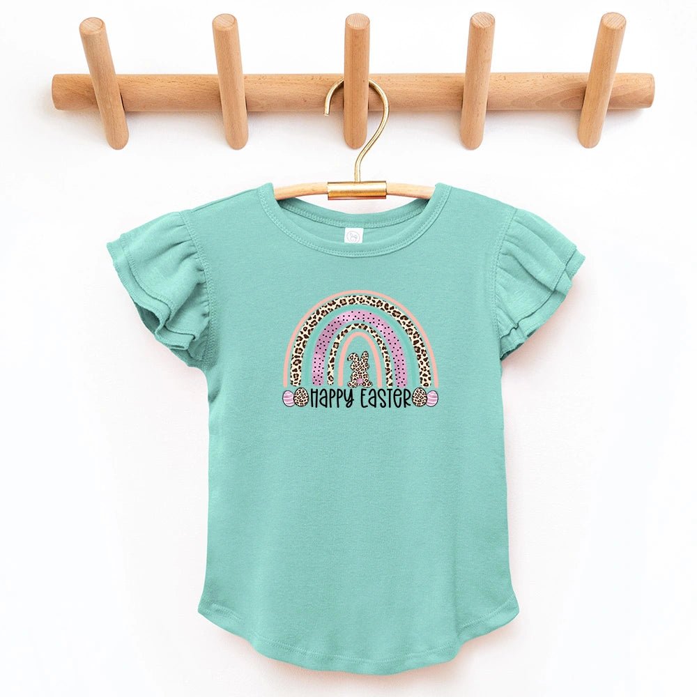 Happy Easter Flutter Sleeve Top - Petite & Sassy Designs