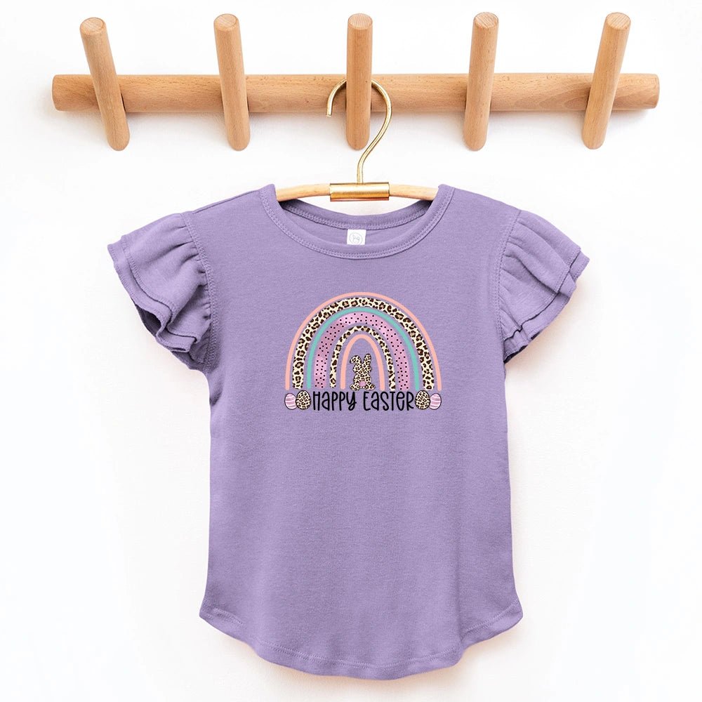 Happy Easter Flutter Sleeve Top - Petite & Sassy Designs