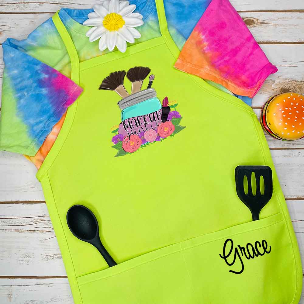 Personalized Kids Makeup Junkie Apron - Petite & Sassy Designs