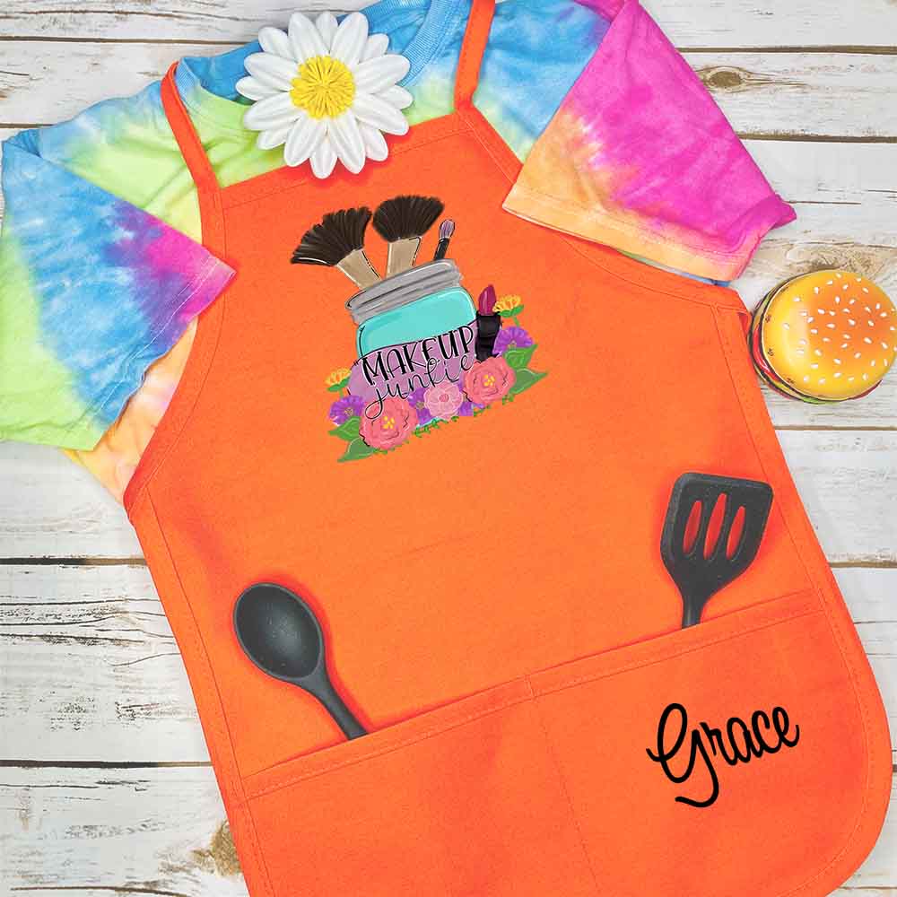 Personalized Kids Makeup Junkie Apron - Petite & Sassy Designs