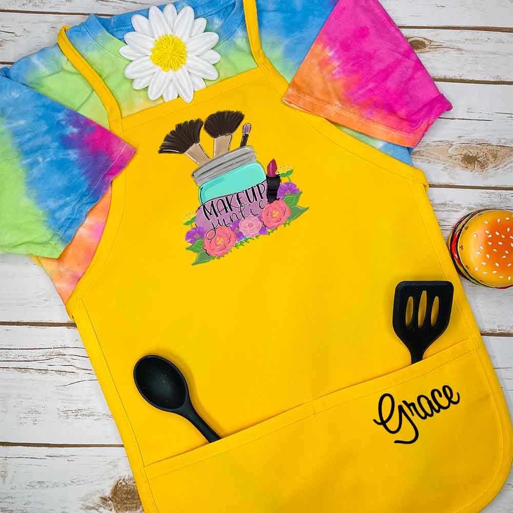 Personalized Kids Makeup Junkie Apron - Petite & Sassy Designs