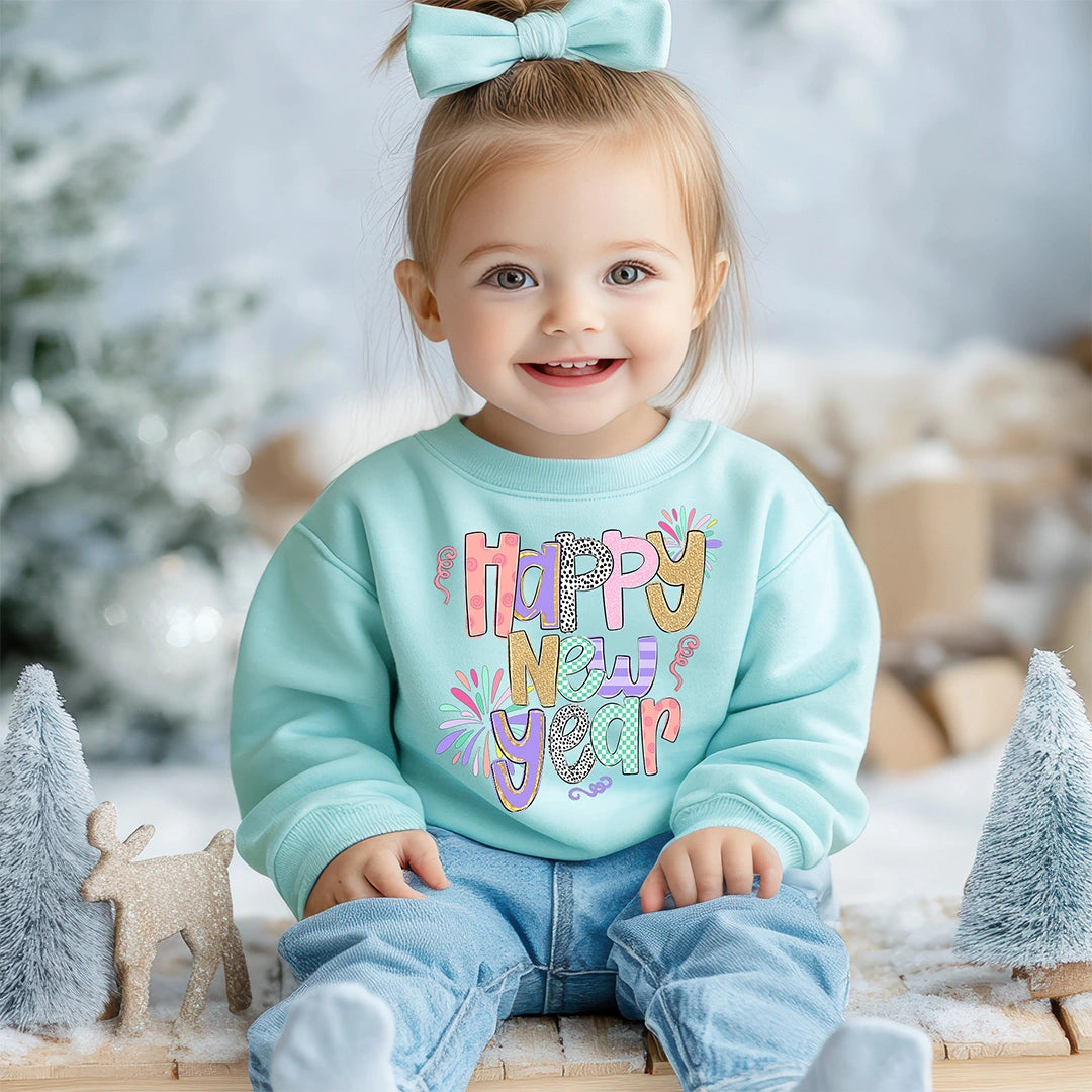 Happy New Year Toddler Sweatshirt - Petite & Sassy Designs