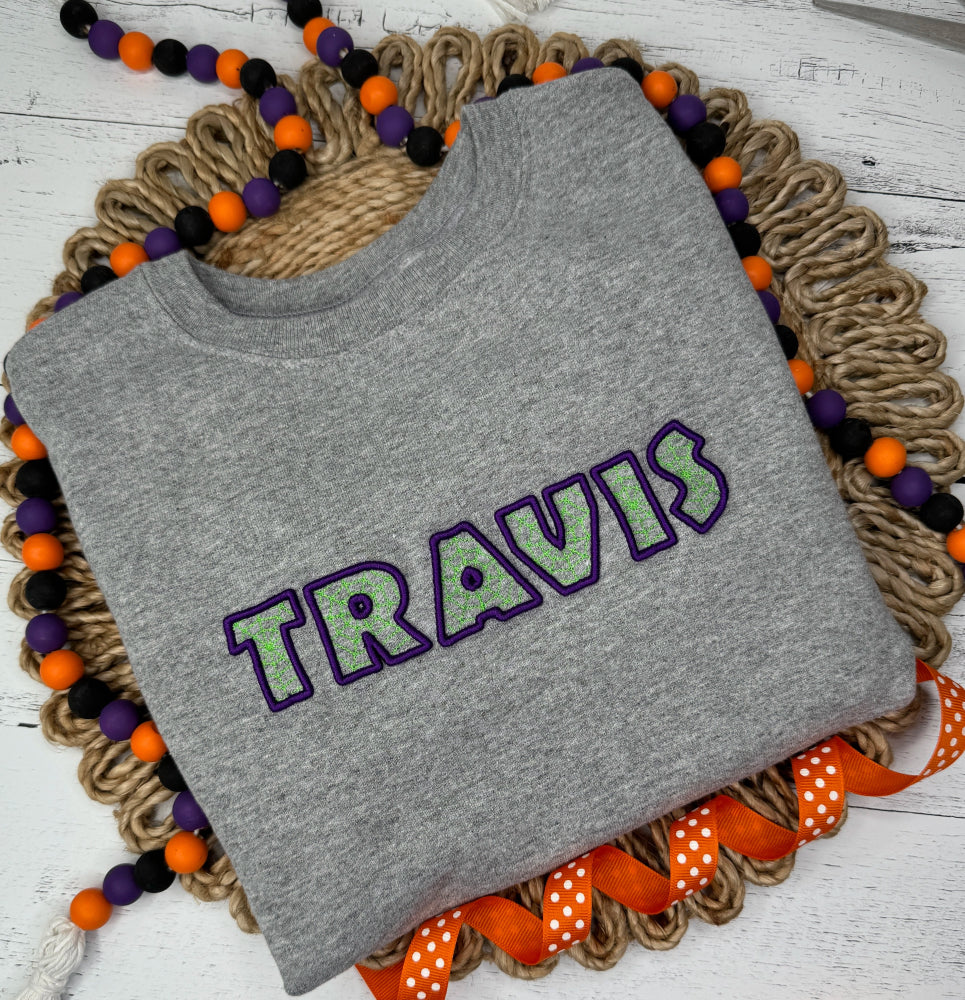 Personalized Halloween Web Name Sweatshirt - Petite & Sassy Designs