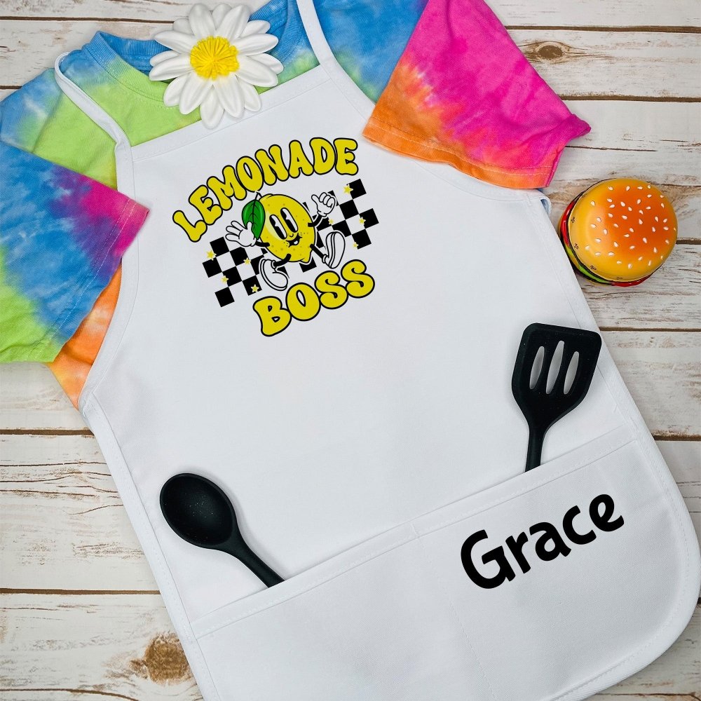Lemonade Stand Boss Kids Apron - Petite & Sassy Designs