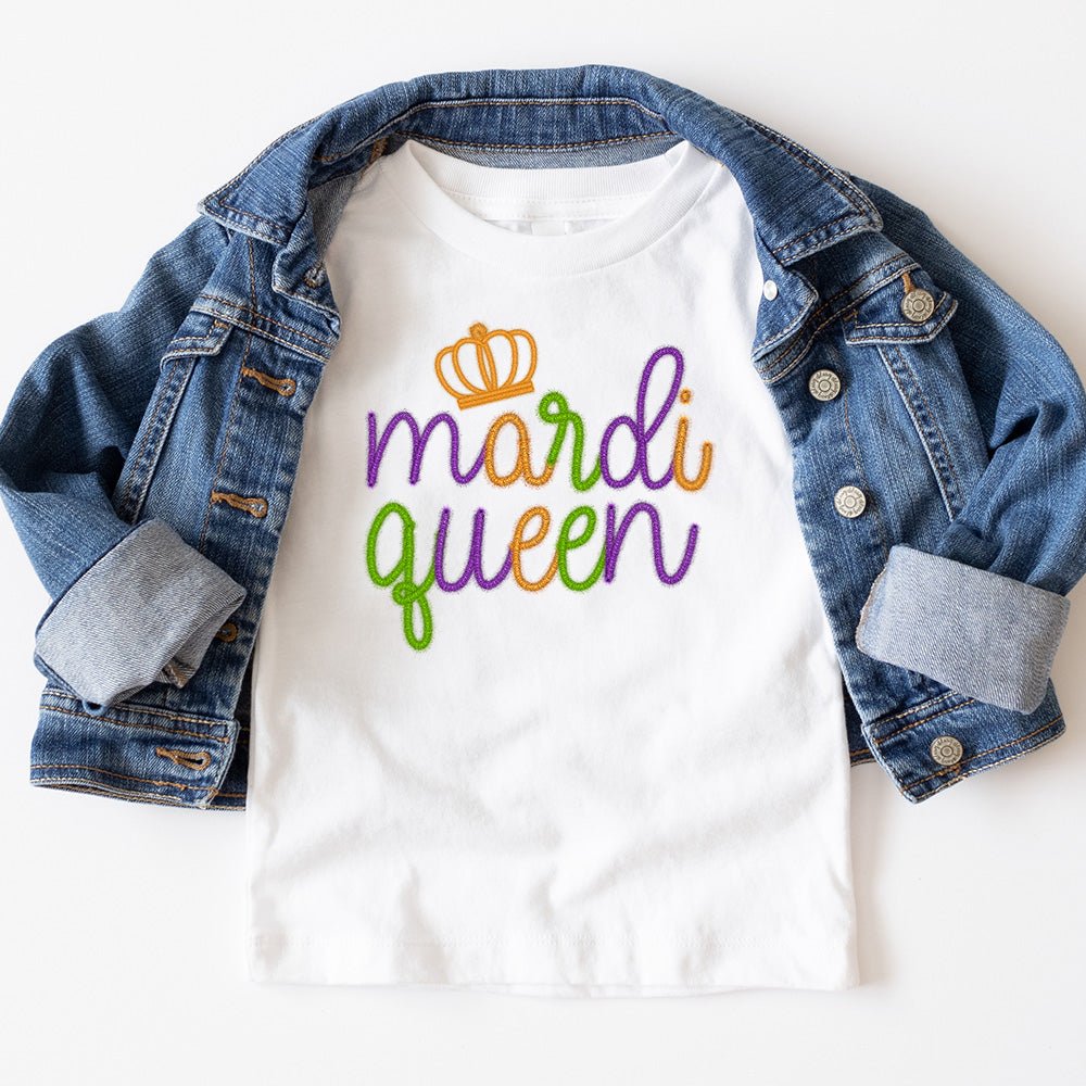 Mardi Queen Mardi Gras Tshirt - Petite & Sassy Designs