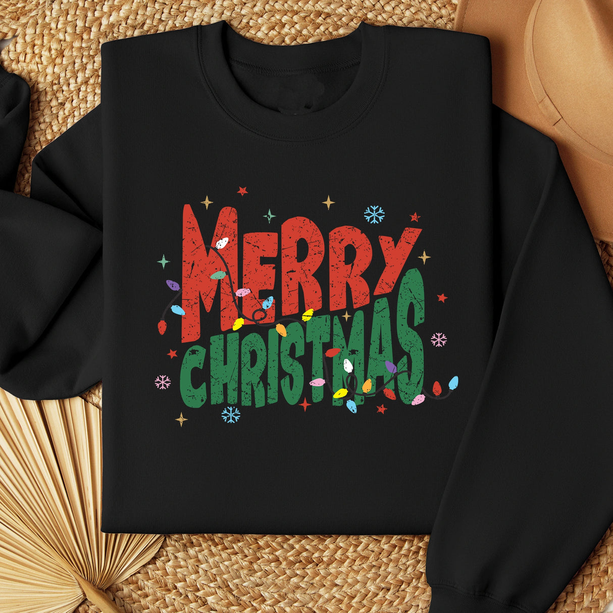Merry Christmas Typography Sweatshirt - Petite & Sassy Designs