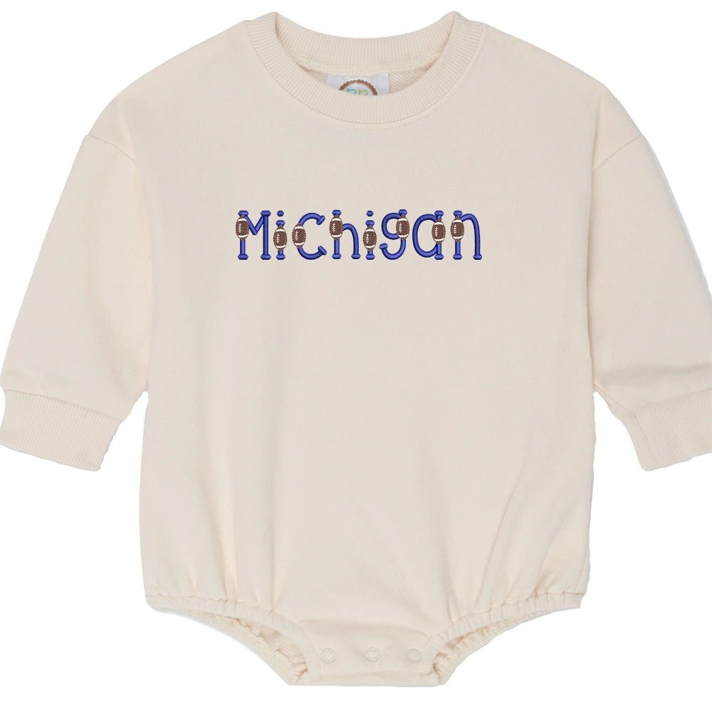 Michigan Sweatshirt Bubble - Petite & Sassy Designs