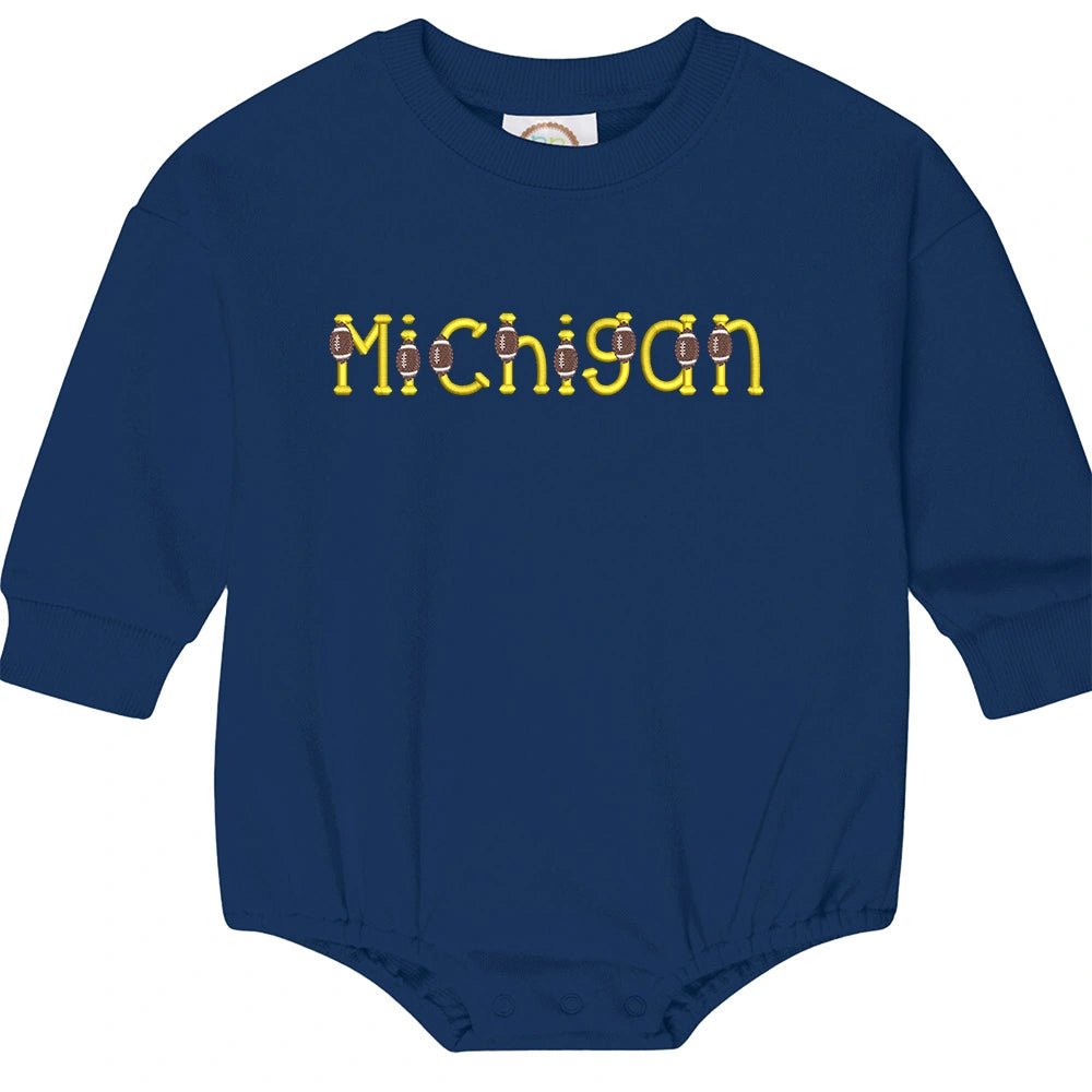 Michigan Sweatshirt Bubble - Petite & Sassy Designs