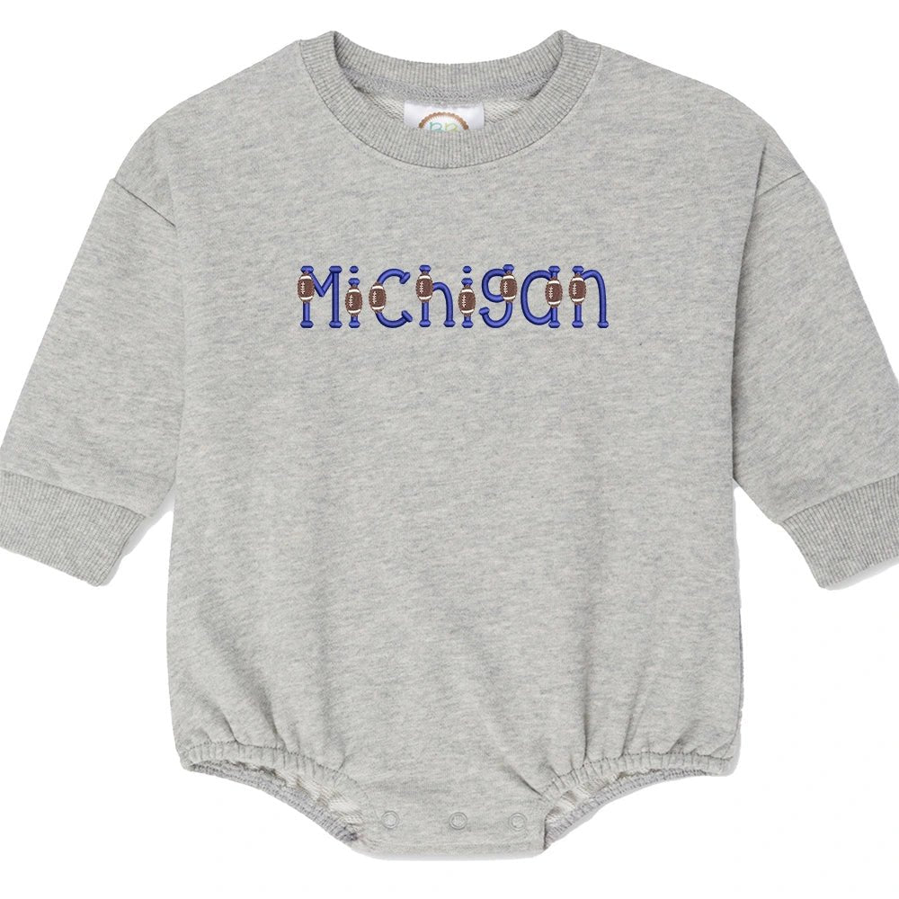 Michigan Sweatshirt Bubble - Petite & Sassy Designs
