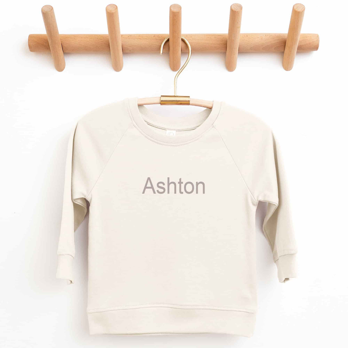 Organic Cotton Lightweight Crewneck Pullover in Natural - Petite & Sassy Designs