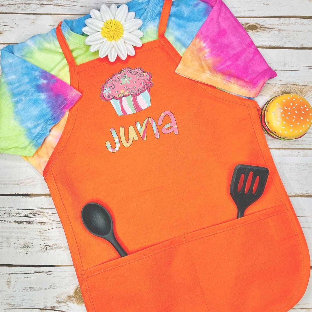 Kids Personalized Cupcake Apron - Petite & Sassy Designs
