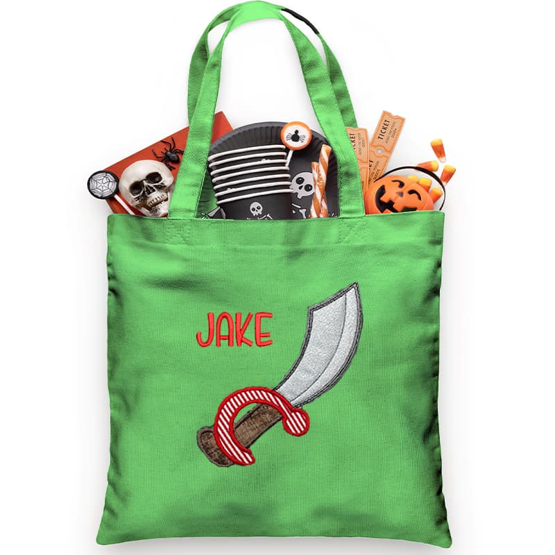 Pirate Sword Trick or Treat Bag - Petite & Sassy Designs