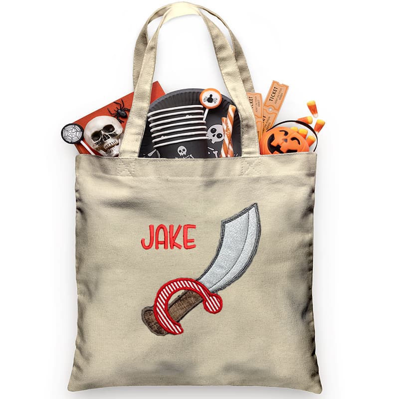 Pirate Sword Trick or Treat Bag - Petite & Sassy Designs