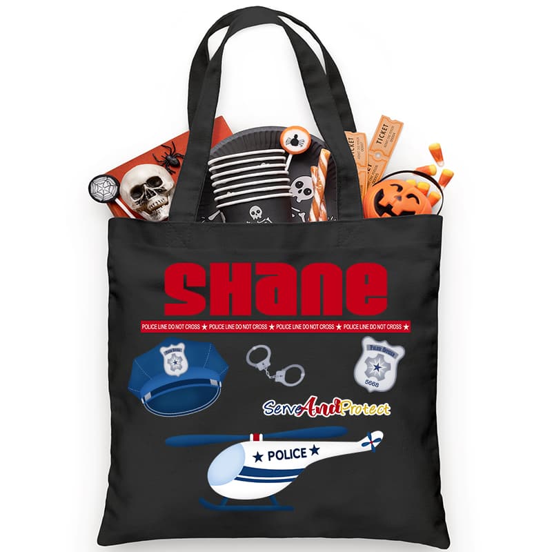 Helicopter Police Trick or Treat Bag - Petite & Sassy Designs